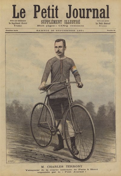 Charles Terront, vainqueur de la course cycliste Paris-Brest - French School